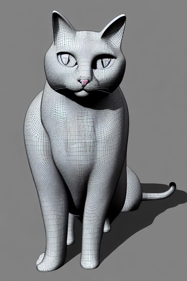 Detailed Cat 3D shading / 3Delight 