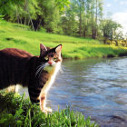 Serene landscape of rolling hills and tranquil river