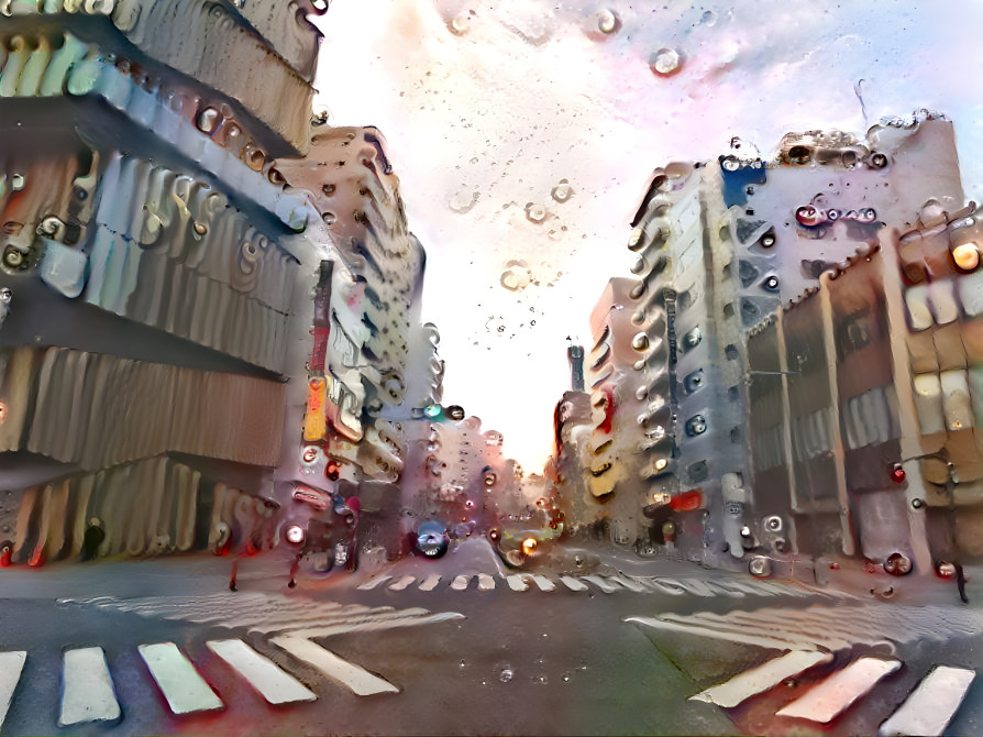 Rain-Streaked Tokyo