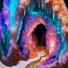 Colorful Geode Cake with Edible Crystals & Gradient Hues