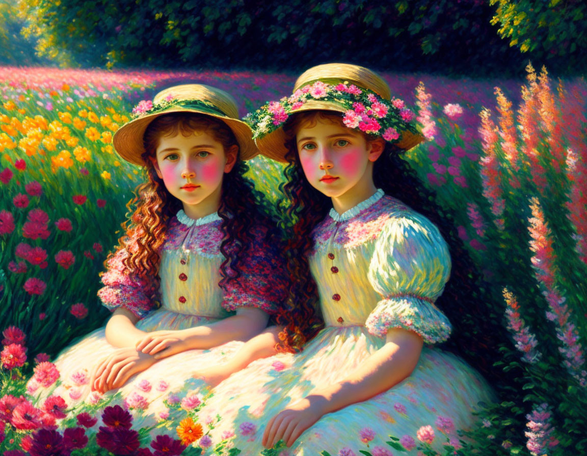 Children Among the Flowers