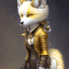 Detailed Steampunk Outfit on Anthropomorphic Fox Character