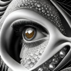 Colorful surreal digital artwork of an intricate eye with swirling vortex design