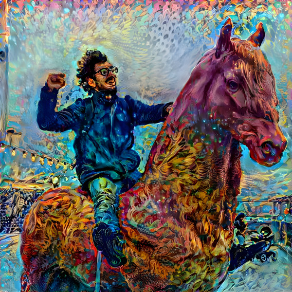 Odd fellow on a horse