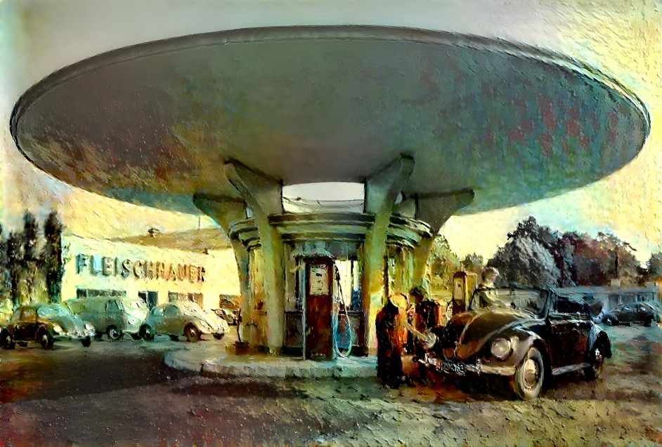 Gasstation with a beetle