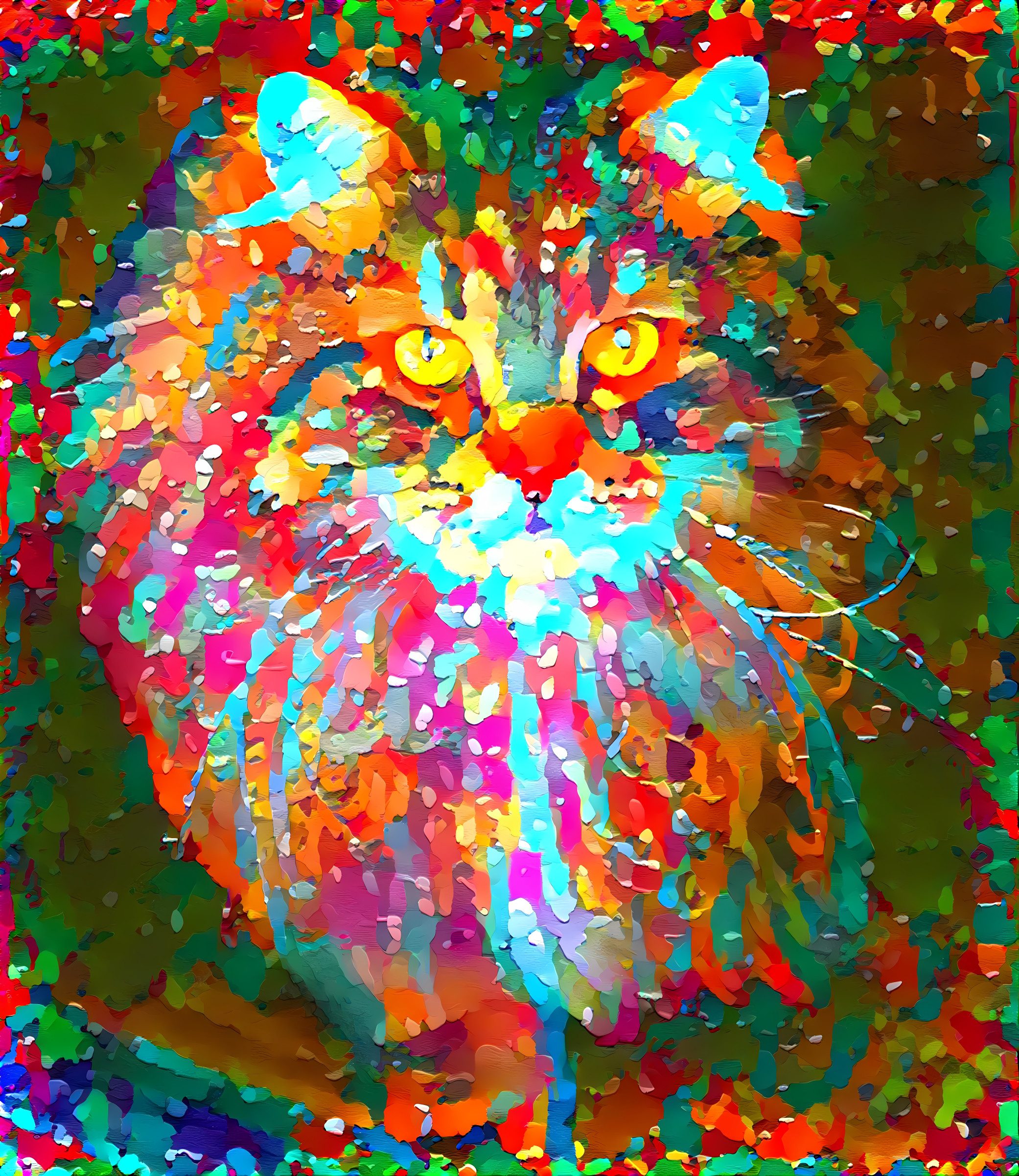 Pointillist Cat