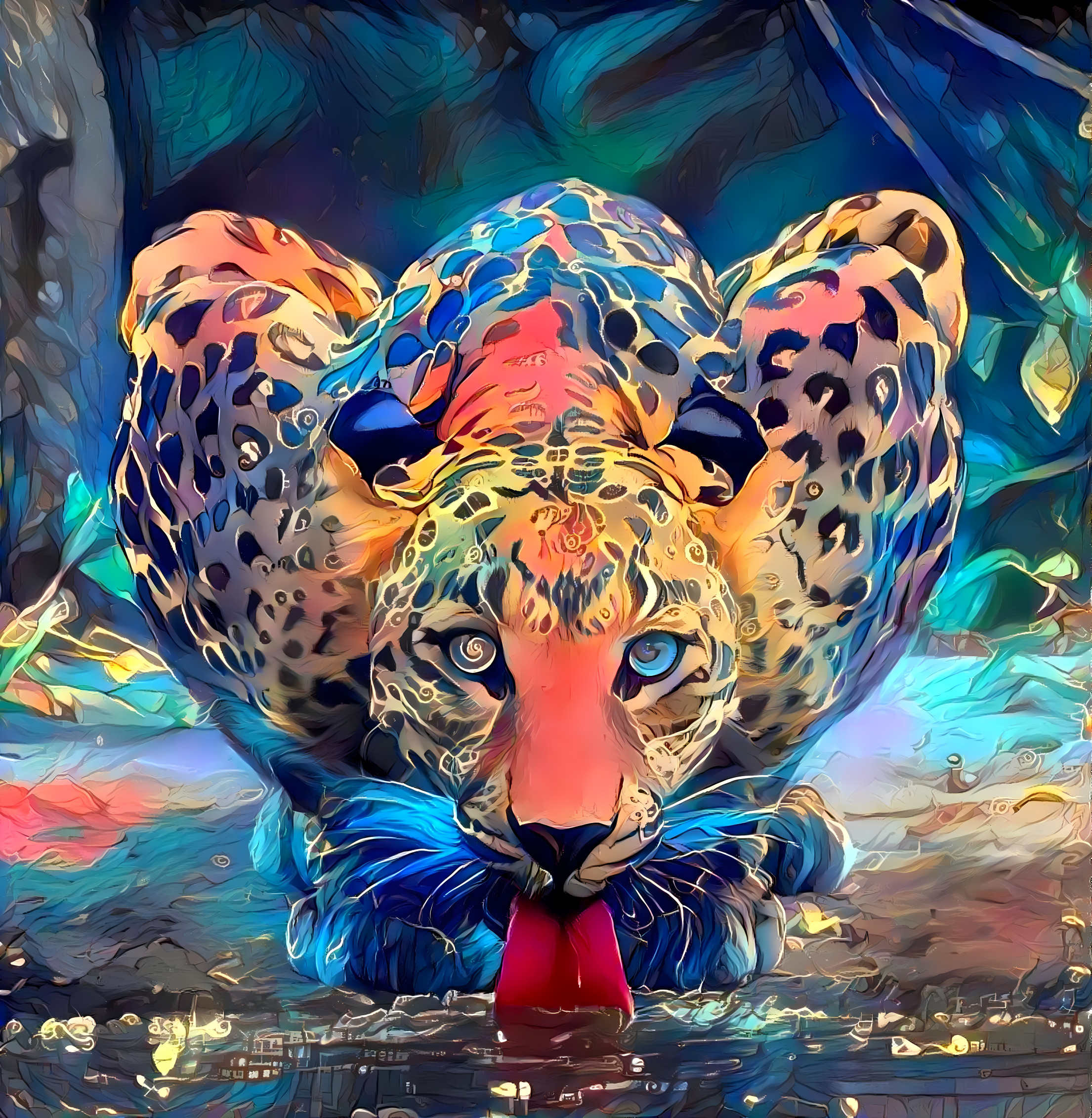 Thirsty Jaguar