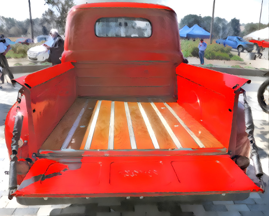 Adding the red color Old Truck