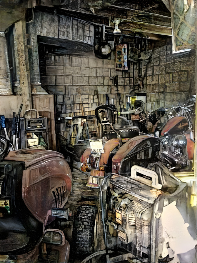 Basement full of electronics and different tools