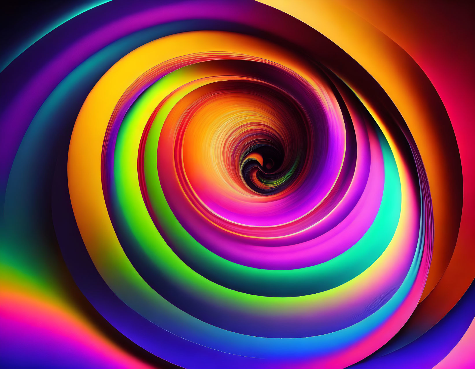 Colorful Abstract Spiral with Red to Violet Gradient