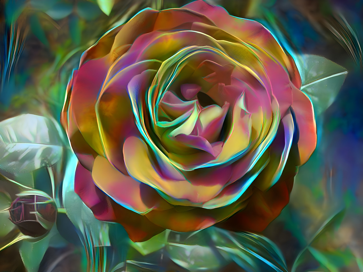 Rainbow rose