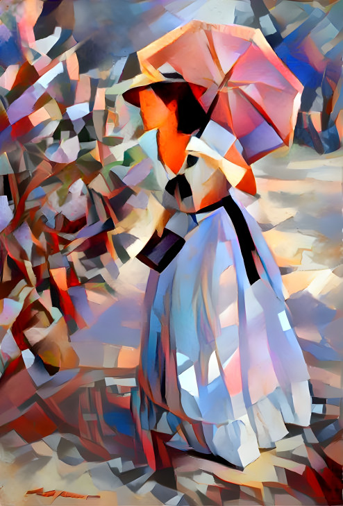 woman with parasol