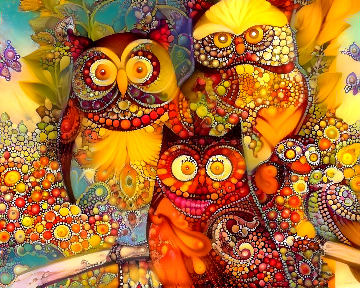 Mardi Gras Owls