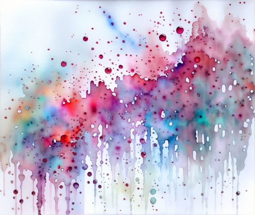 Vibrant Abstract Watercolor with Dynamic Color Blends