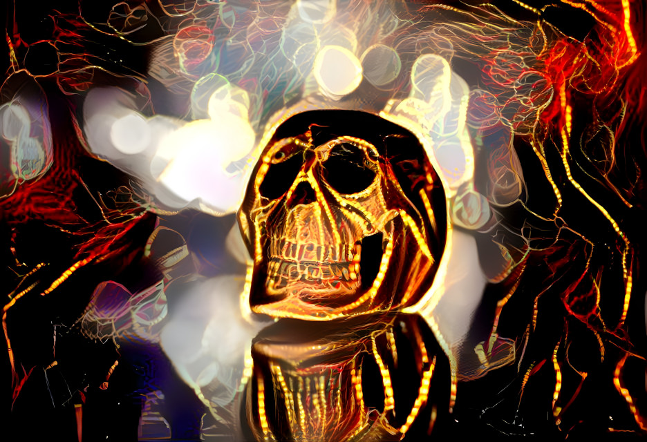 glowing skull