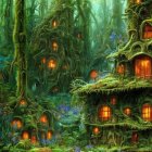 Luminescent Trees and Mysterious Dwellings in Enchanted Forest