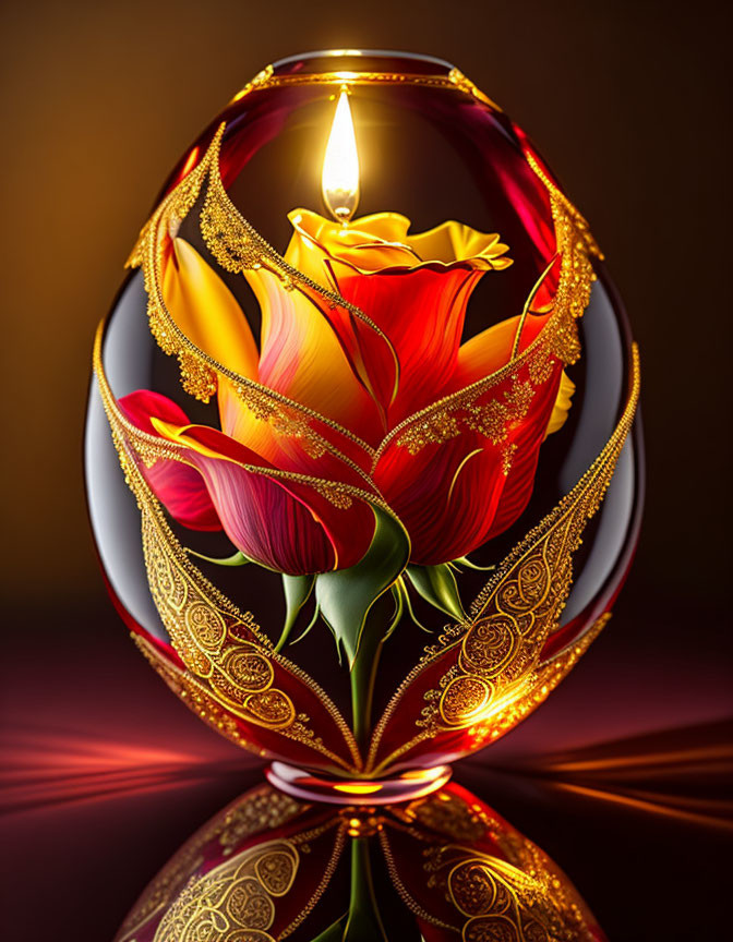 Rose Candle 
