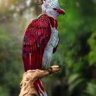 Colorful Bird Hybrid: Eagle and Parrot with Blue, Red, and Green Plumage