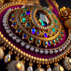 Luxurious Traditional Jewelry Designs on Purple Velvet