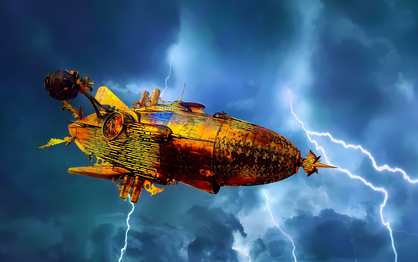 Steampunk Airship styled after Sugarhouse Close