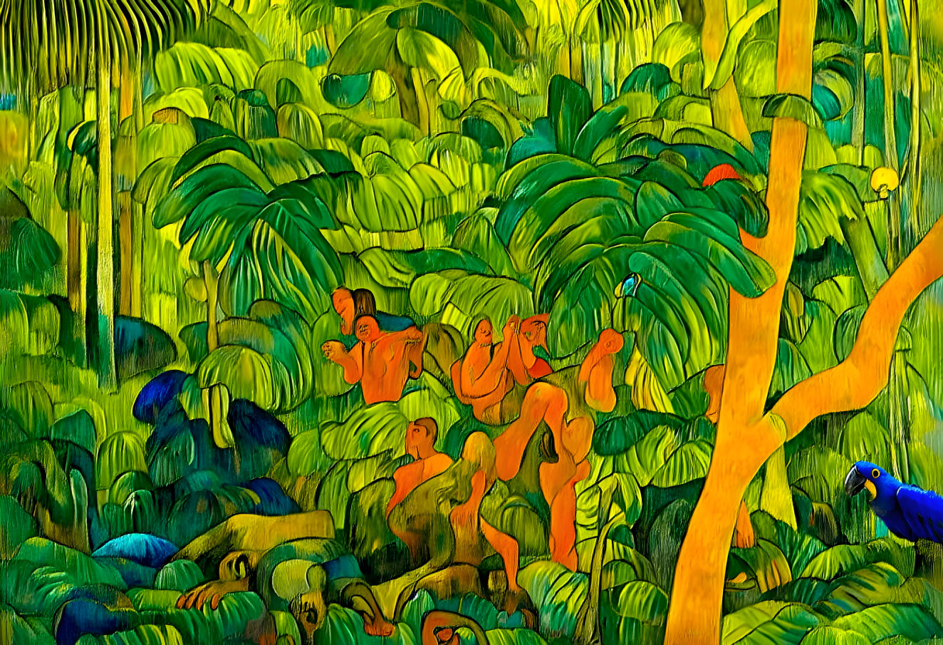 Jungle in the style of Gauguin