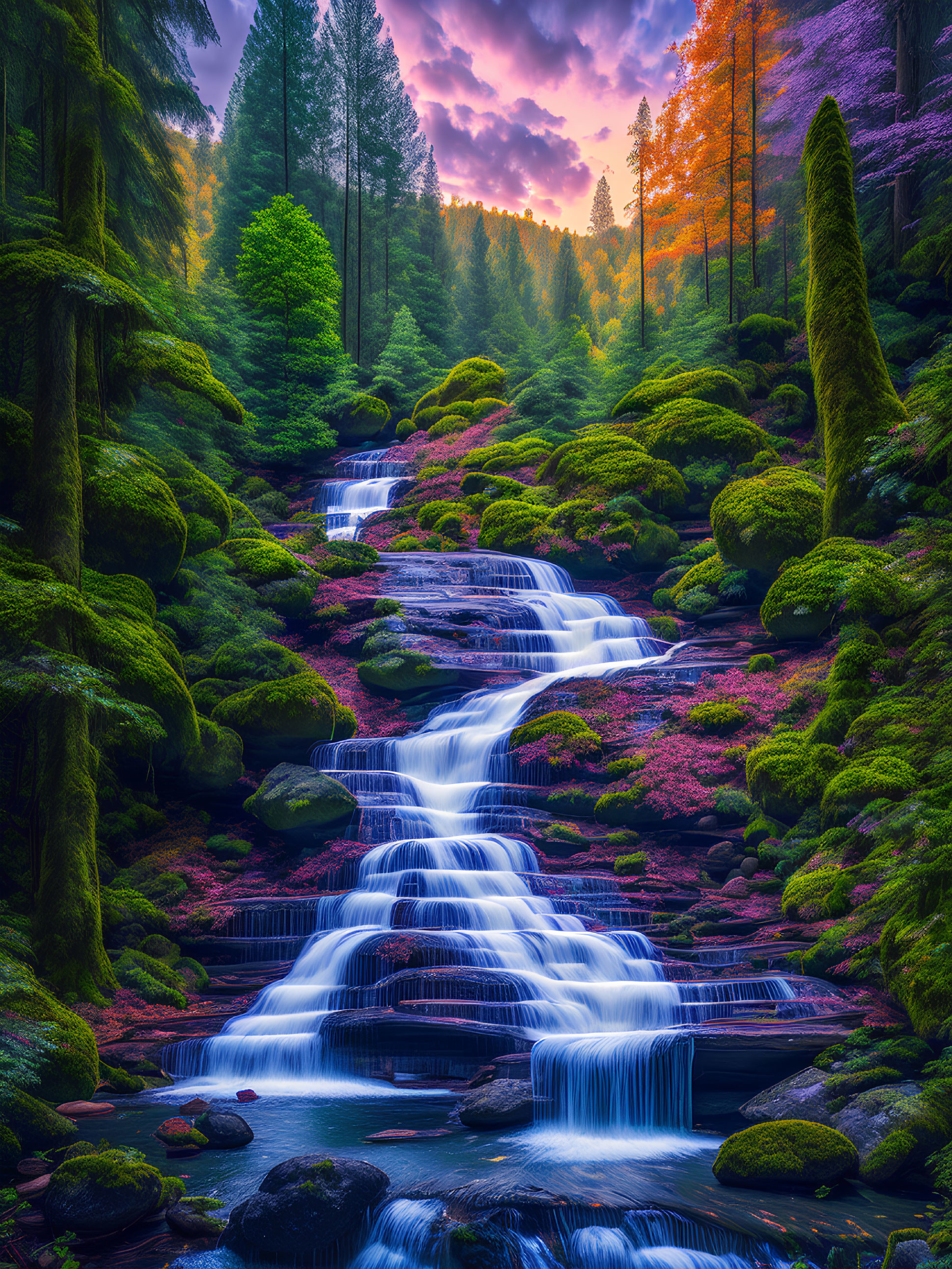 Waterfall in a forest II