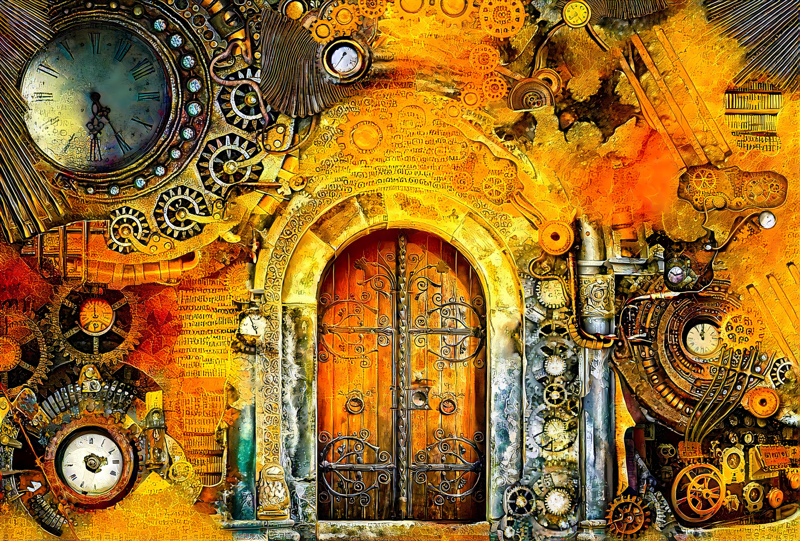 Steampunk collage