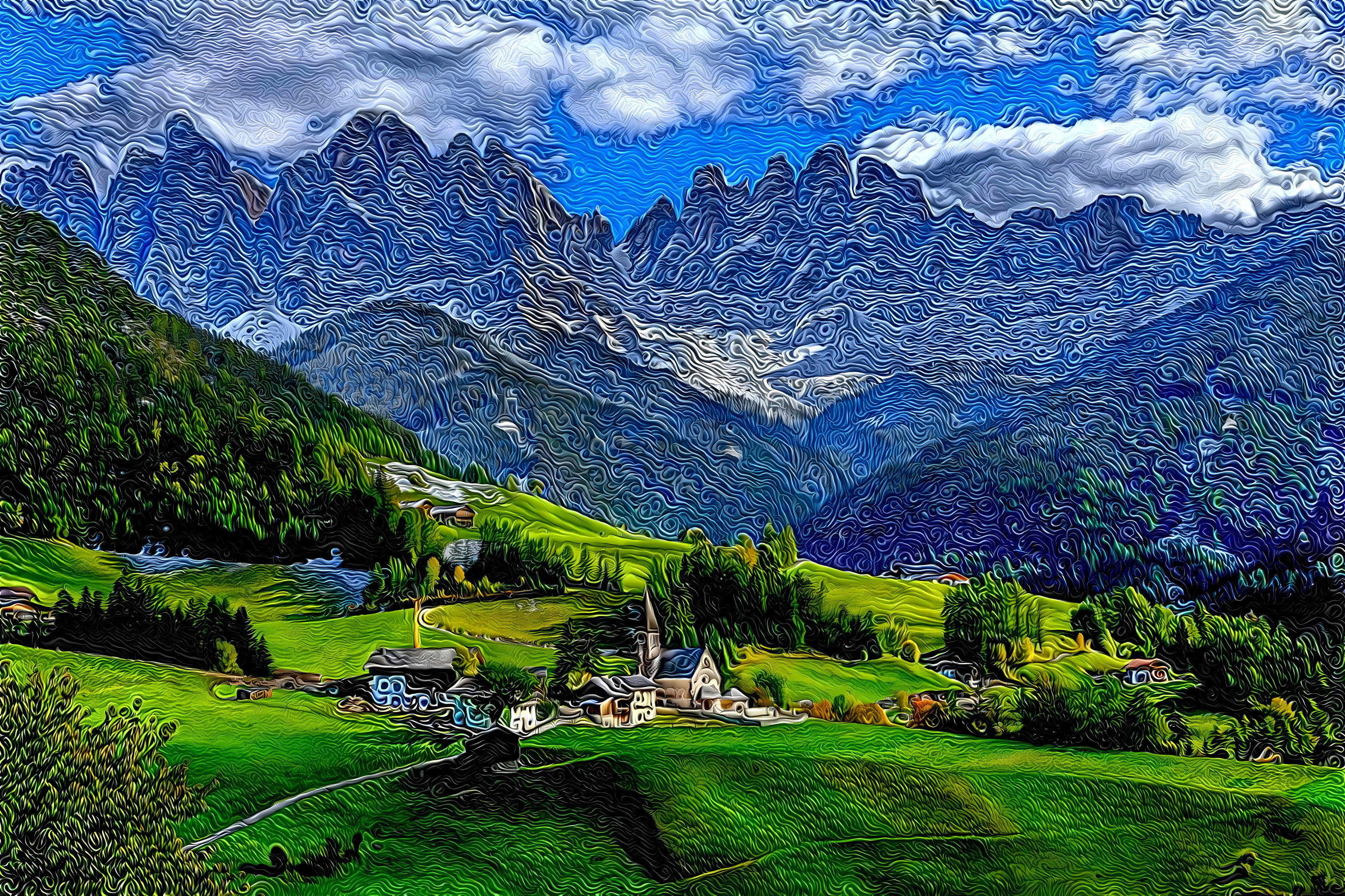 View of mountains in Italy