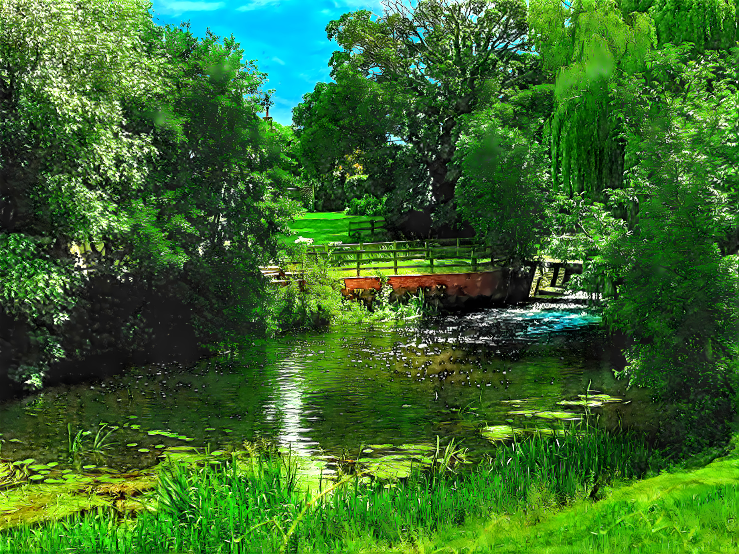 The River Stour at Wye, Kent, England