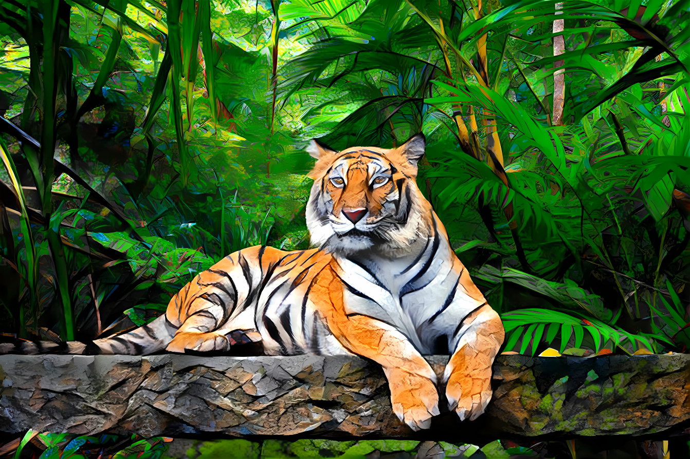 Tiger resting