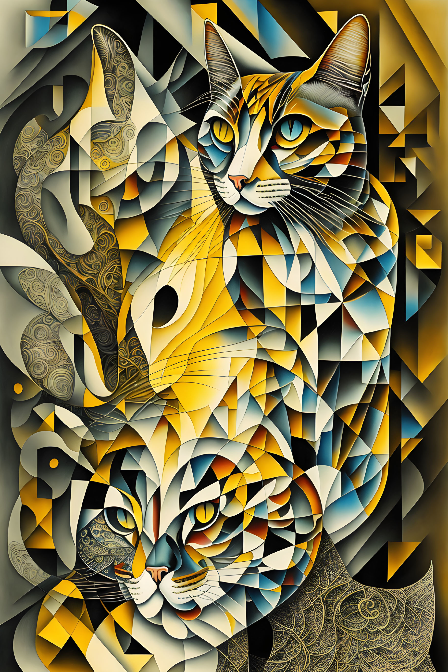 Emerging Cubist Cats