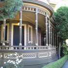 Ornate Art Nouveau Gazebo Surrounded by Stylized Trees