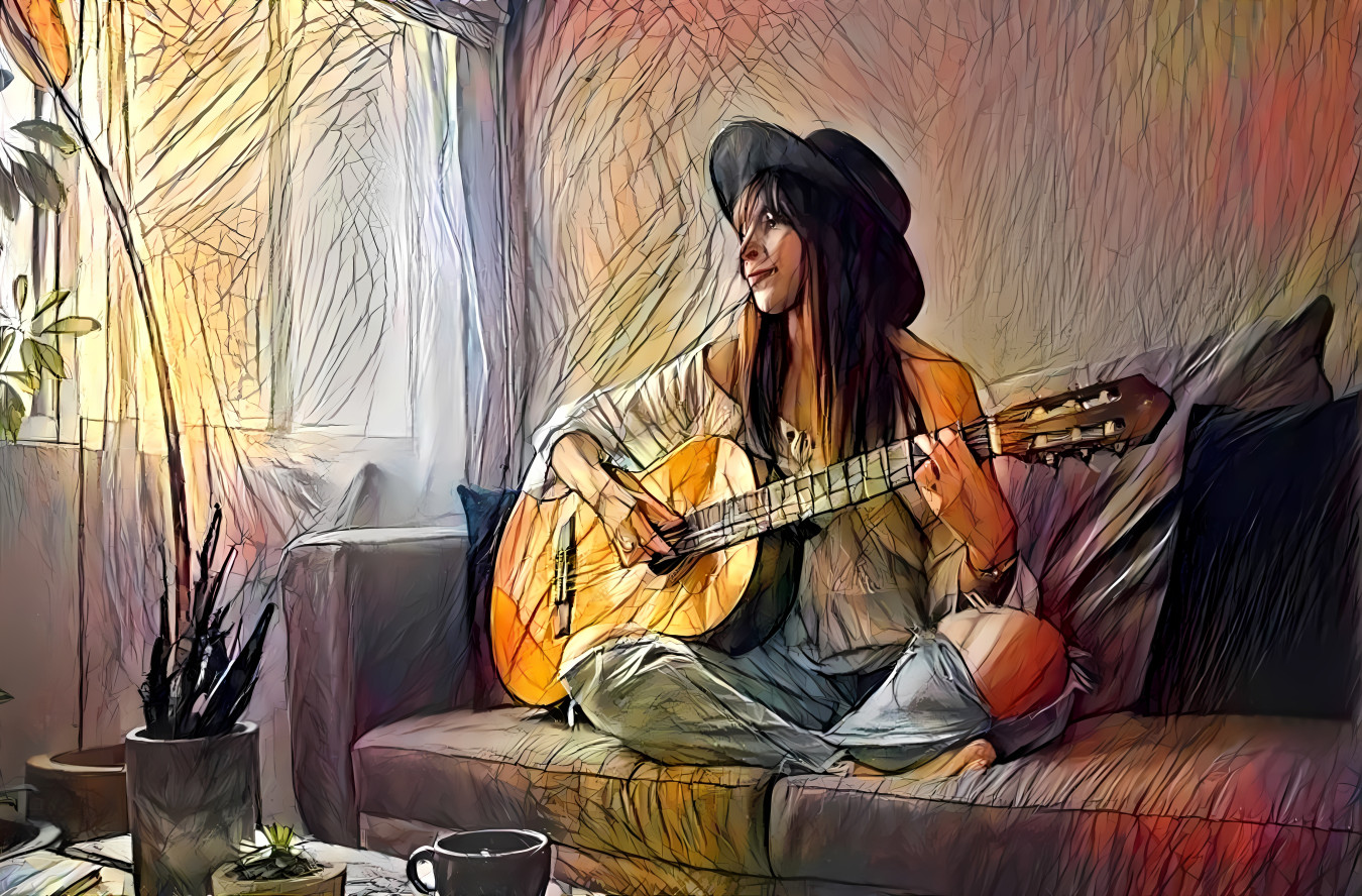 Girl with guitar