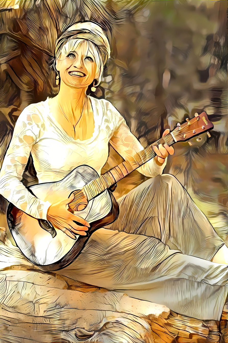 Woman with guitar