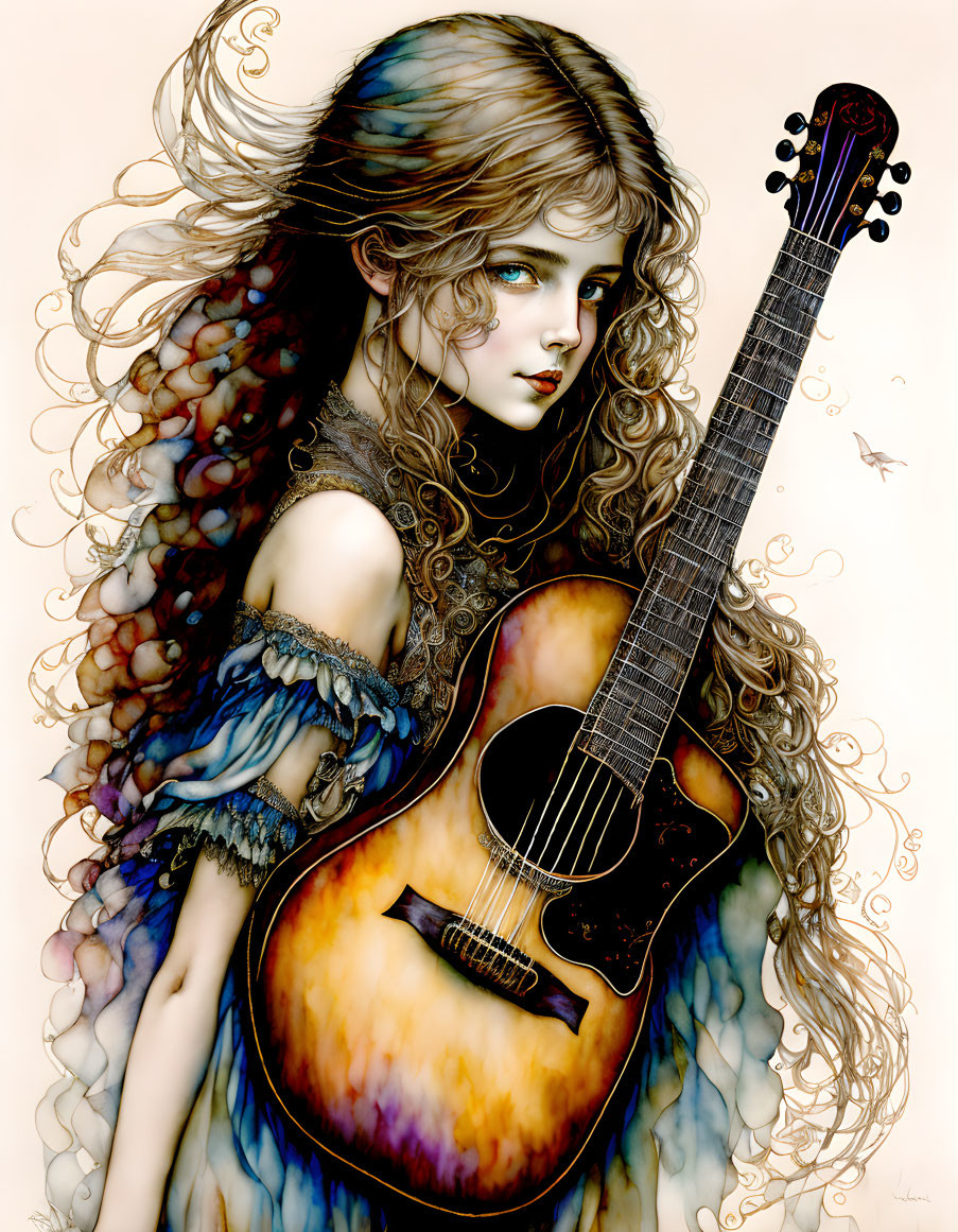 Girl with guitar