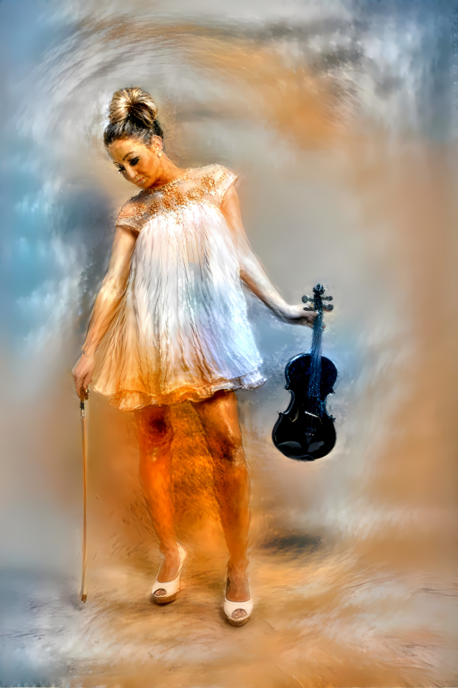 Girl with violin