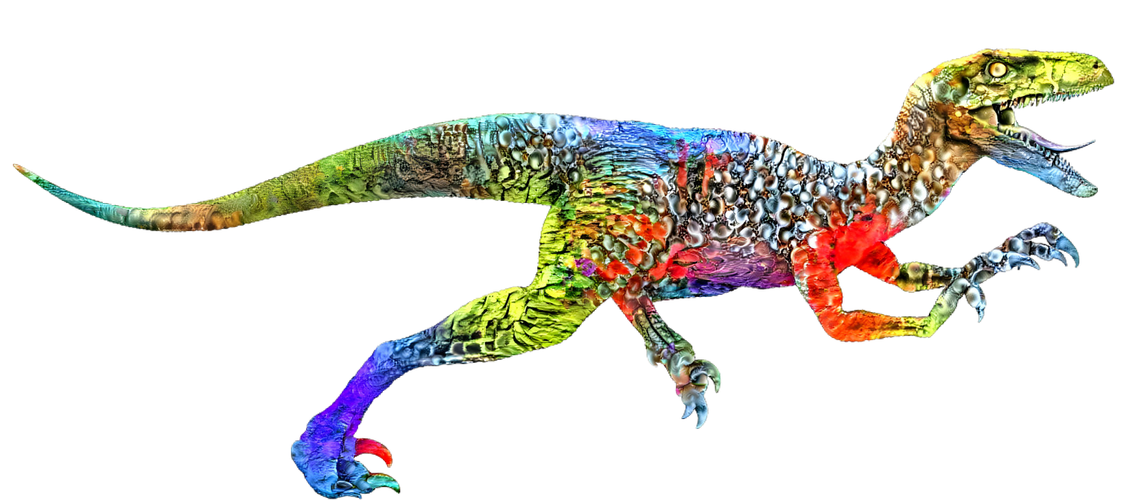 A color-changing Velociraptor.