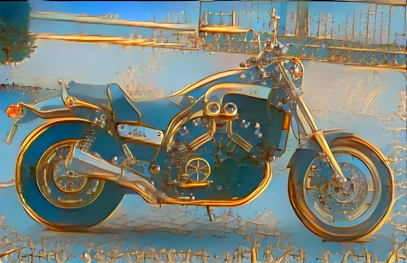 Golden bike.