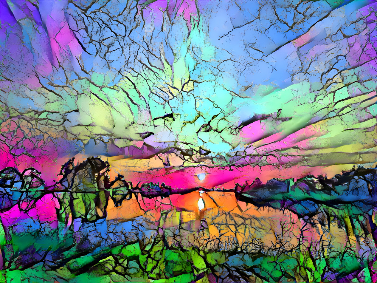 fragmented landscape in a color explosion