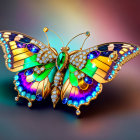 Vibrant Butterfly Brooch with Intricate Details