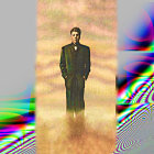 Vintage Attire Person in Psychedelic Background with Vibrant Colors