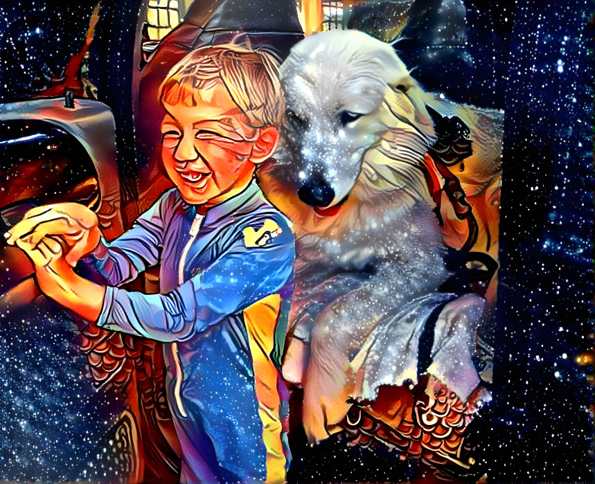 Space boy and his Dog