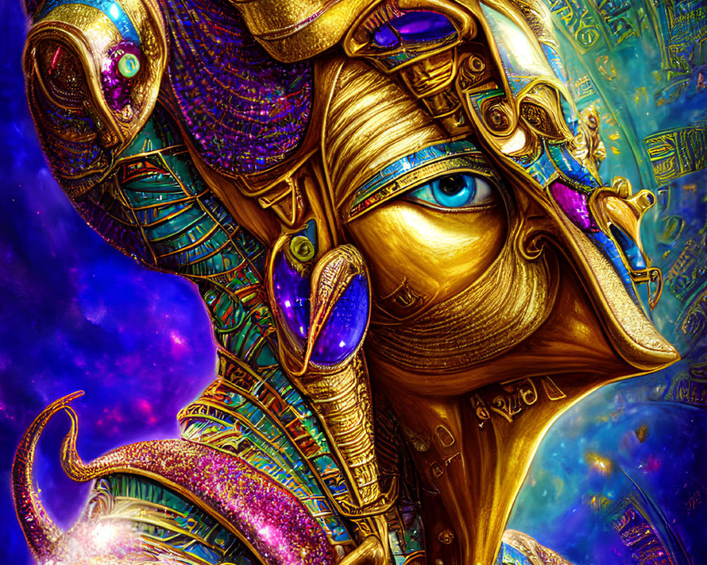 Character Design with Ancient Egyptian Themes and Armor