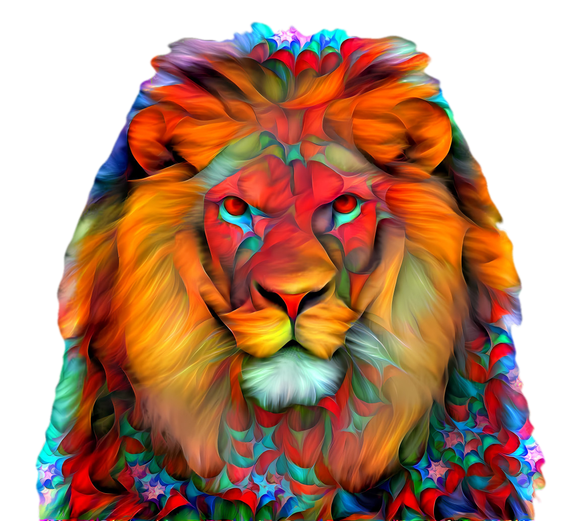 colorful lion