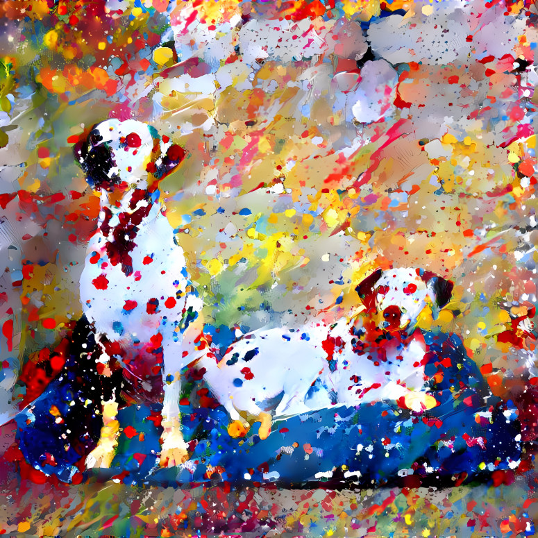 Paint splash dalmatians