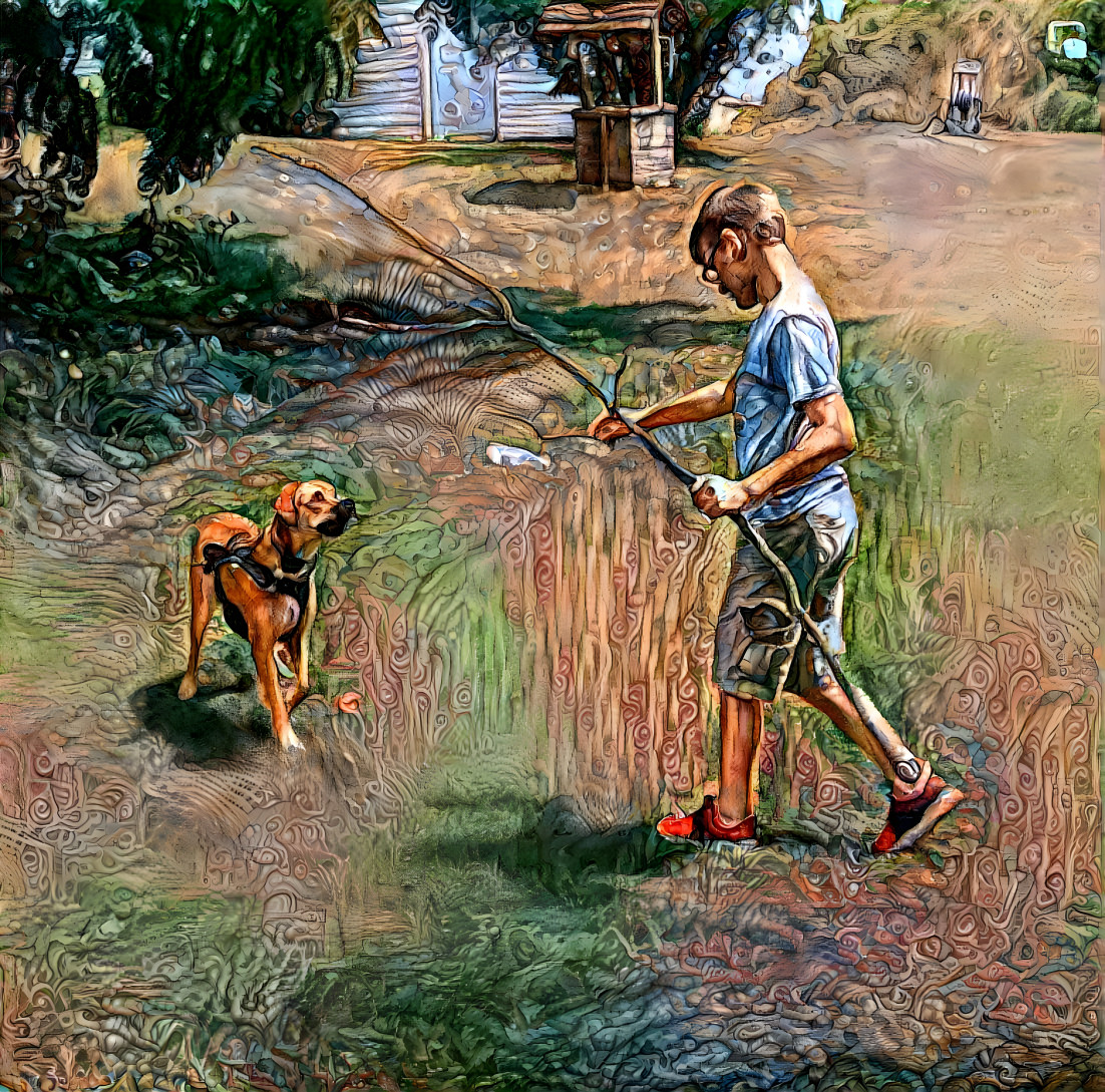 A boy and his dog