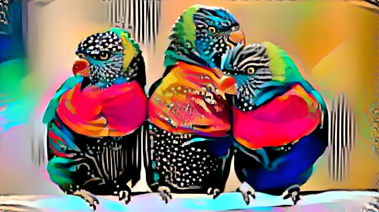 Disgusted parrots