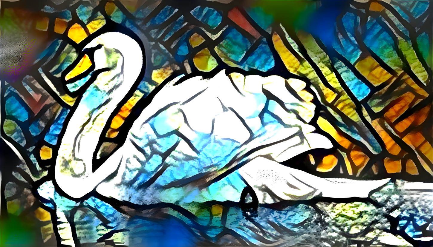 Glass swan