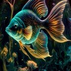 Colorful Tropical Fish and Coral Reef in Underwater Scene