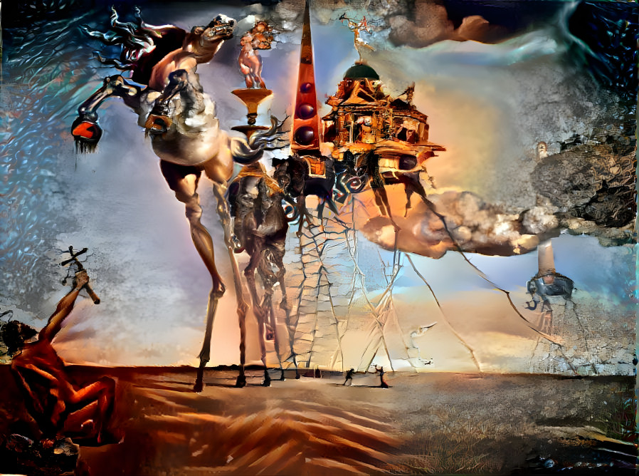 Salvador Dali in the style of the Keirex Sandbox